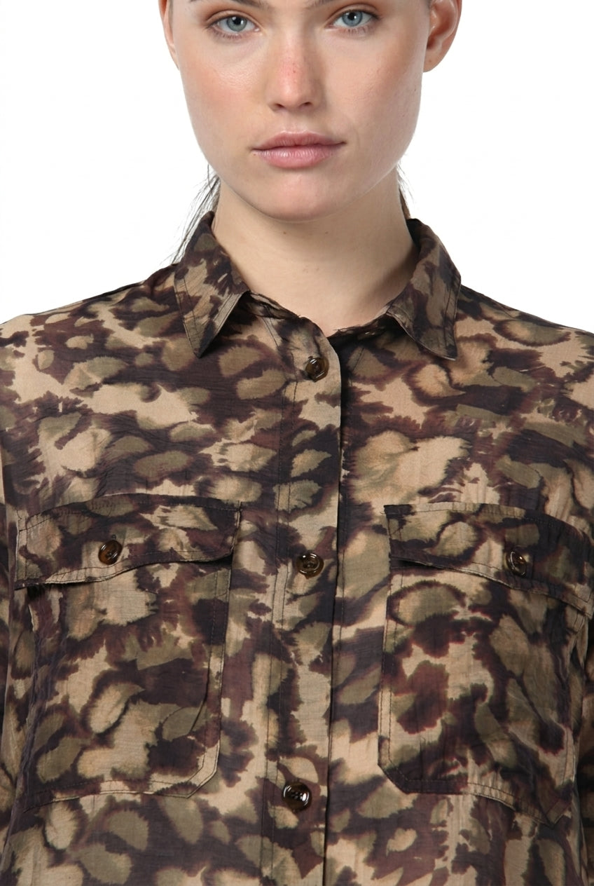 City Field giacca donna in mussola fantasia camouflage