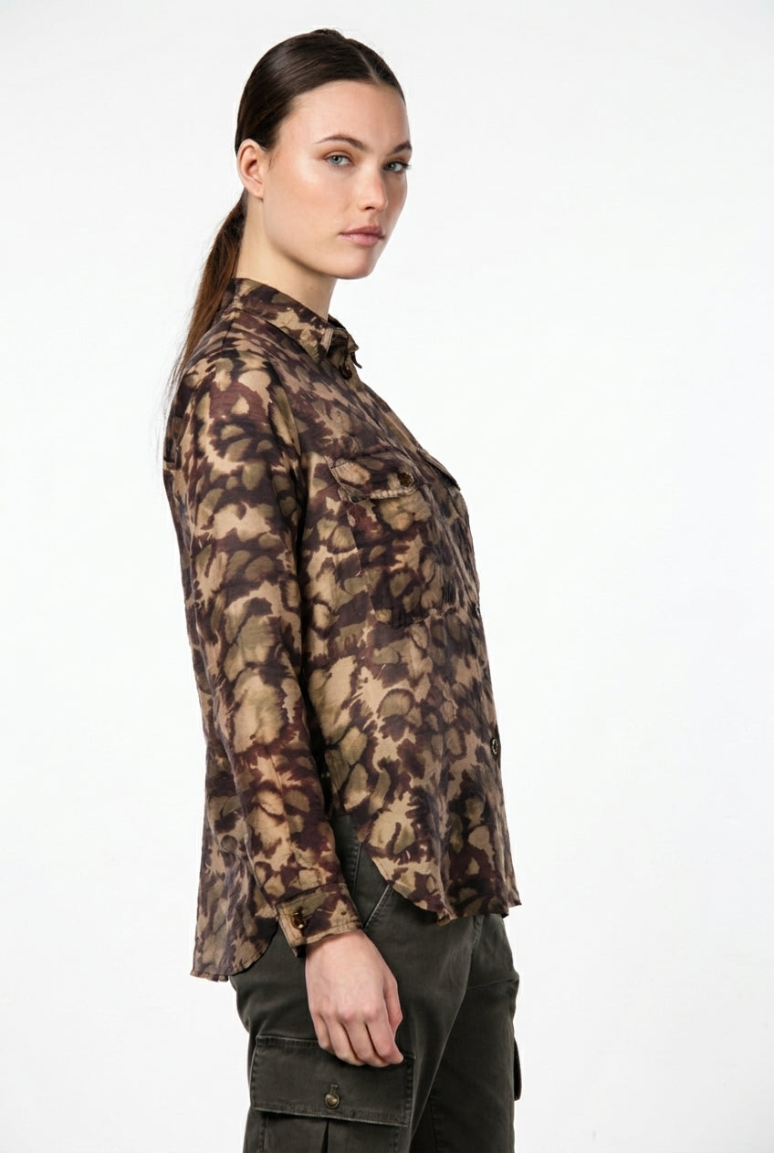 City Field giacca donna in mussola fantasia camouflage