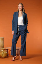 Irene women's blazer in linen and cotton twill