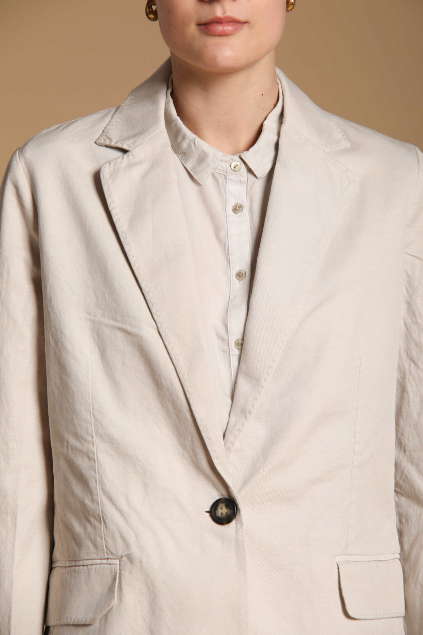 Irene women's blazer in linen and cotton twill