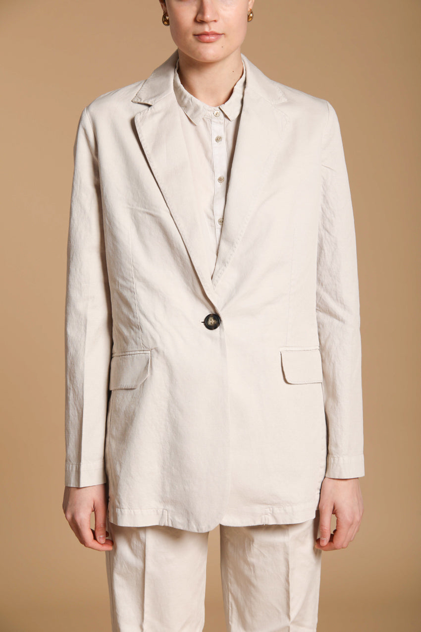 Irene women's blazer in linen and cotton twill