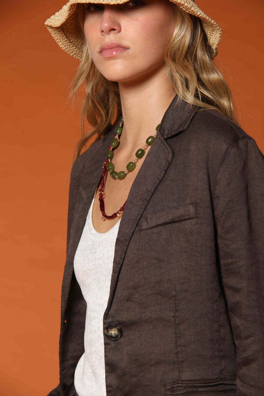 Irene women's blazer in linen and cotton twill
