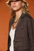 Irene women's blazer in linen and cotton twill