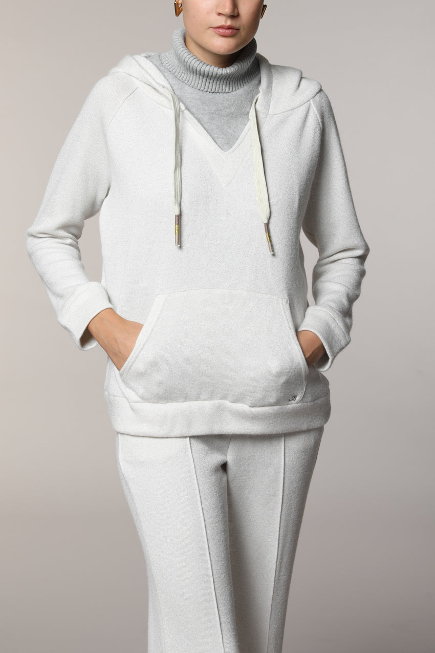 Hoodie sweat à capuche femme en jersey avec lurex