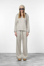Hoodie women’s sweatshirt in knit-effect jersey