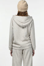 Hoodie women’s sweatshirt in knit-effect jersey