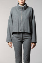 Nora cropped sweat femme en jersey flanelle