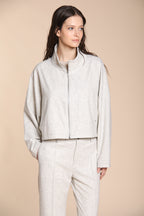 Foto 1 Nora felpa cropped donna in jersey flanella