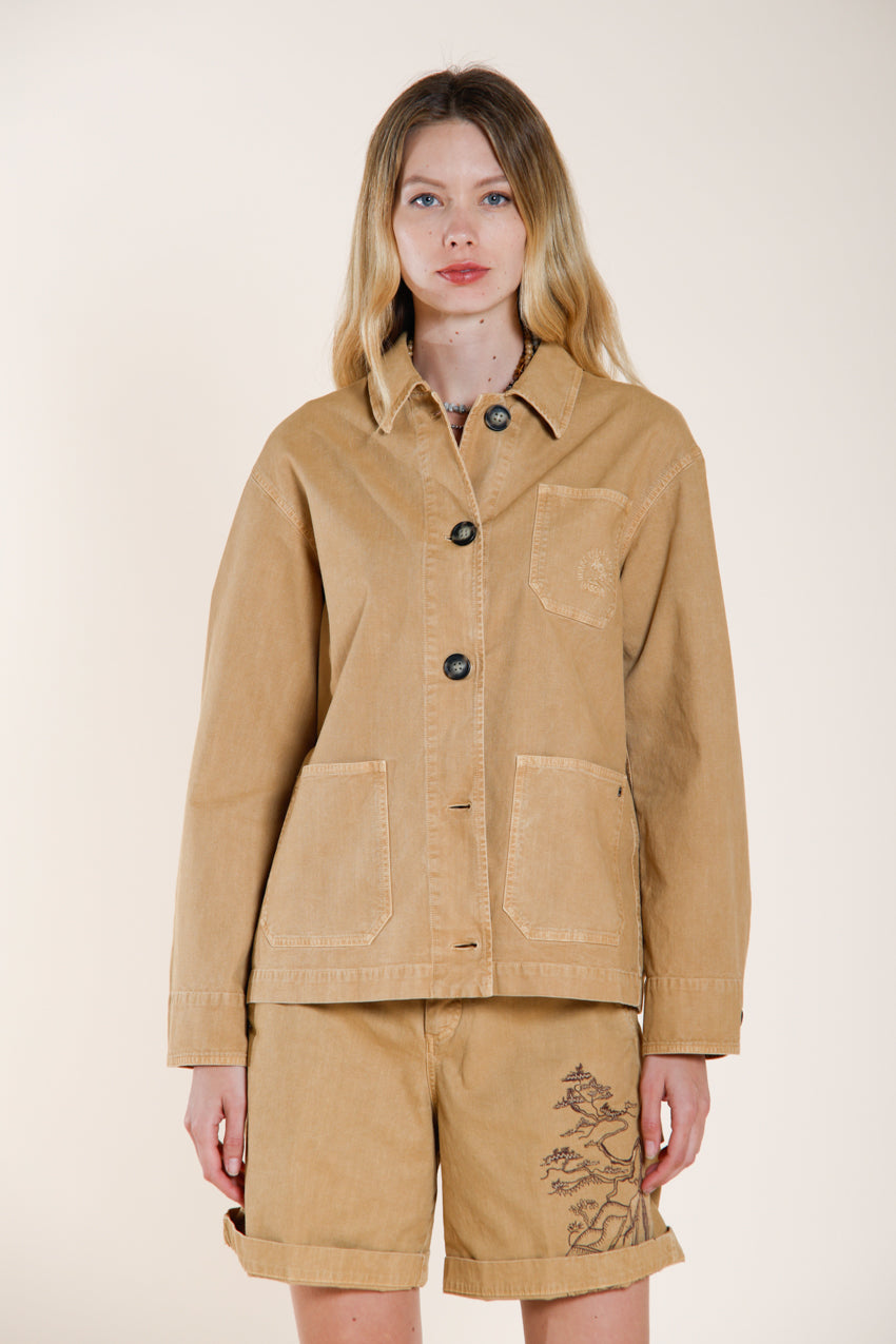 Irma Pockets women's jacket in slub panama