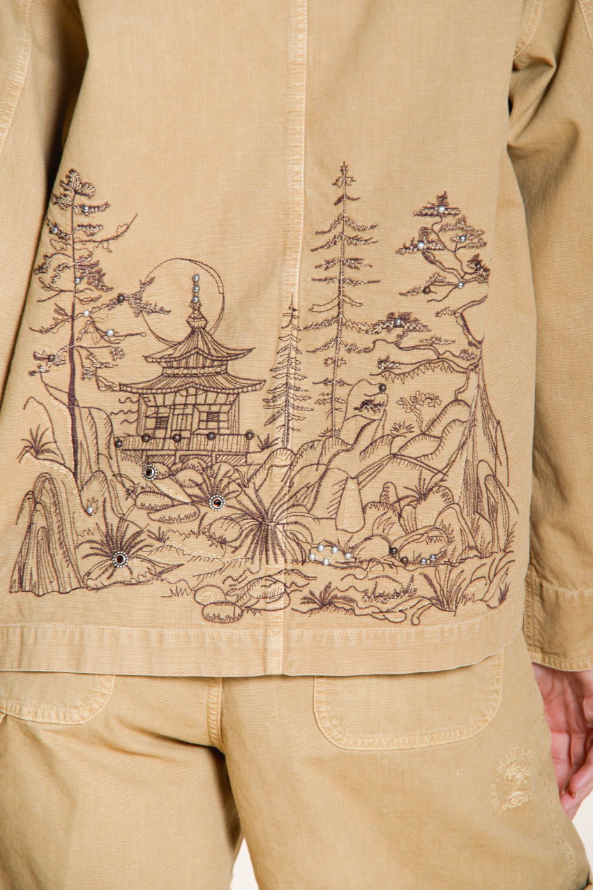 Irma Pockets women's jacket in slub panama