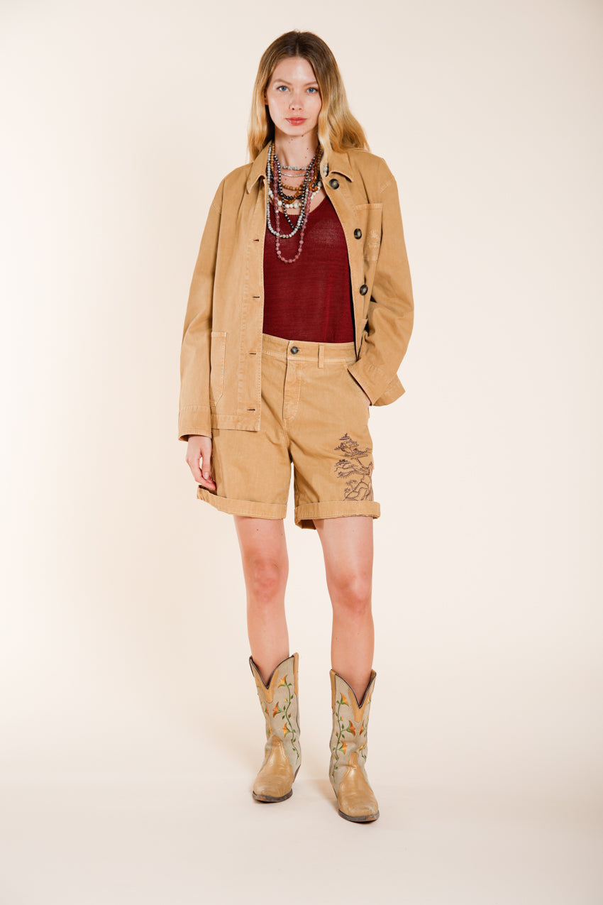 Irma Pockets women's jacket in slub panama