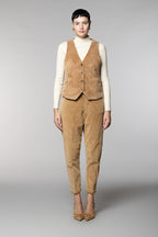 Ellen gilet donna in velluto a costa larga