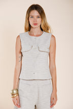 Giselle blazer femme en jersey motif grain de riz