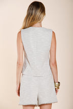 Giselle blazer femme en jersey motif grain de riz