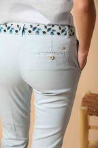 Jaqueline Capri Damen Chino Hose aus Baumwoll-Tencel Piquet slim fit 