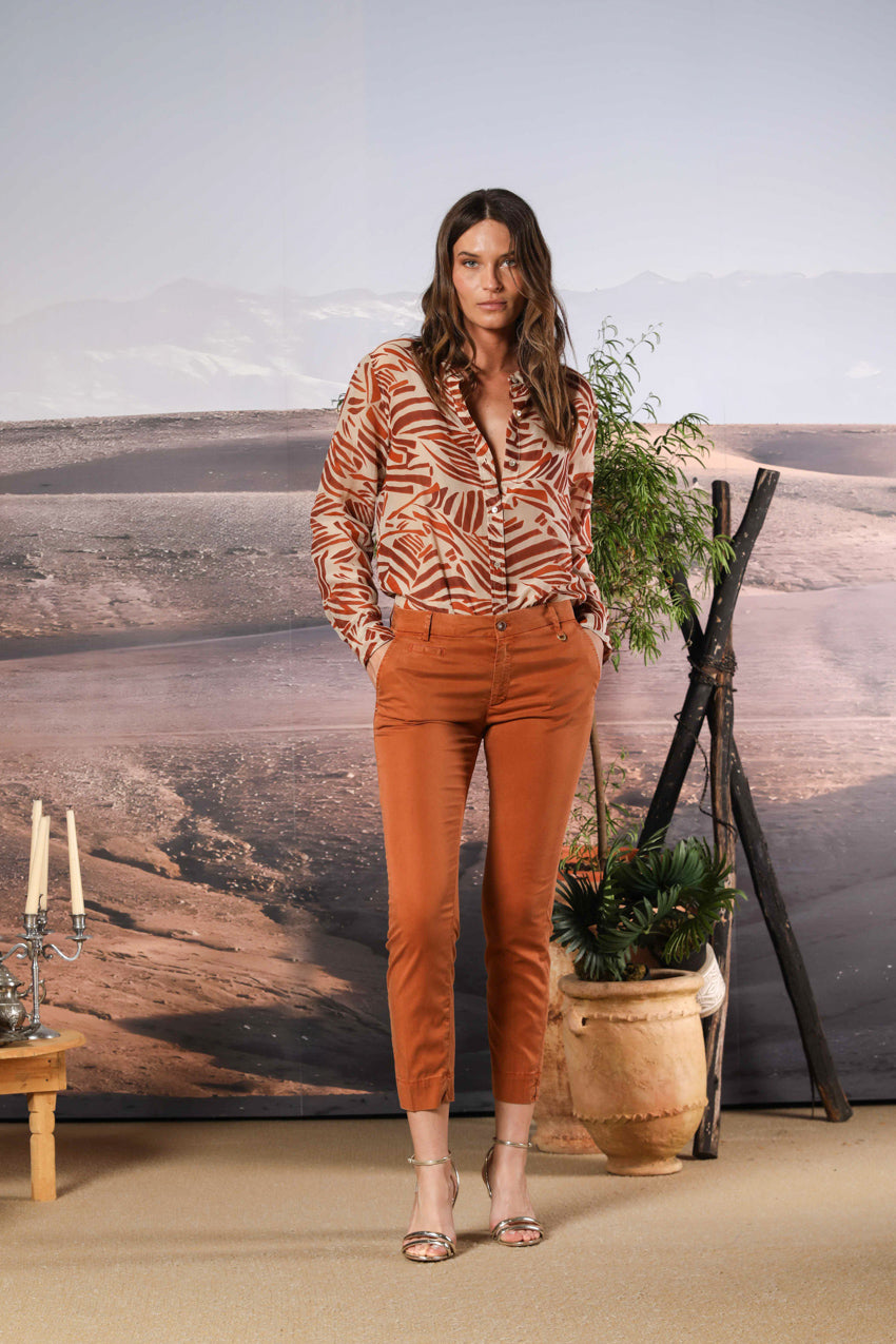 Jaqueline Capri pantalone chino donna in twill slim fit