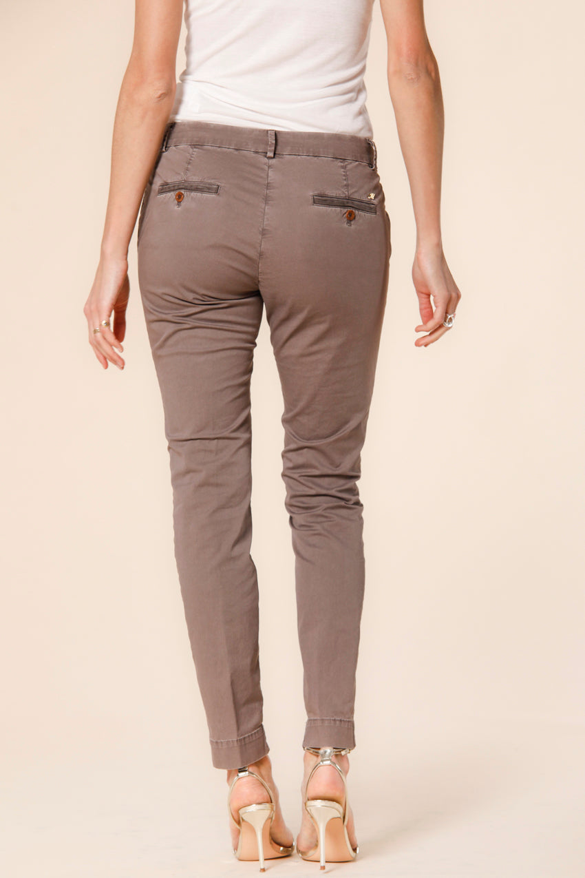 image 4 of women's chino pant in gabardine jaqueline archivio in brown curvy fit by mason's