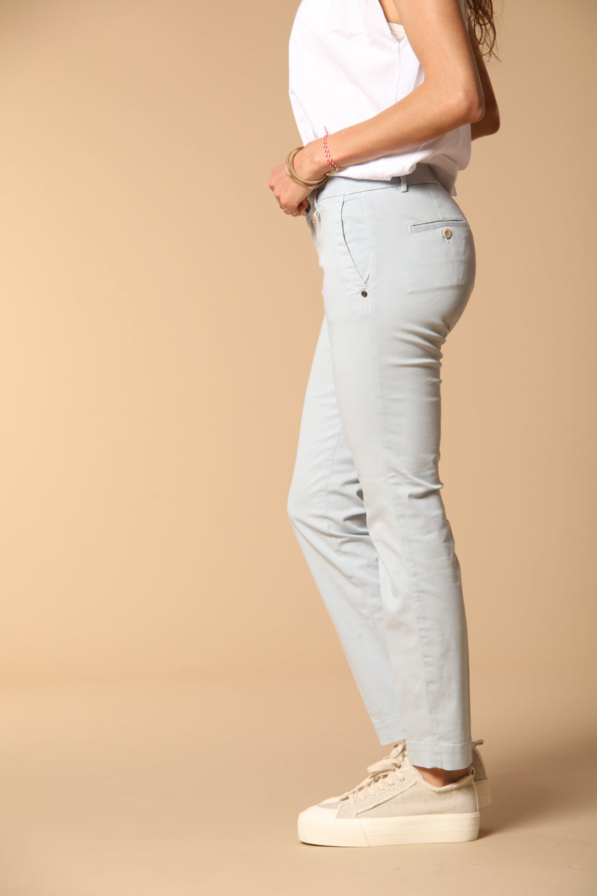 Jaqueline Archivio Pantalon Chino Femme en Gabardine coupe Slim