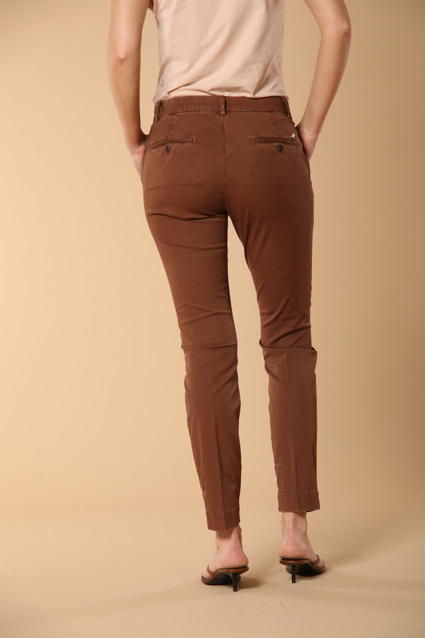 Jaqueline Archivio Pantalon Chino Femme en Gabardine coupe Slim