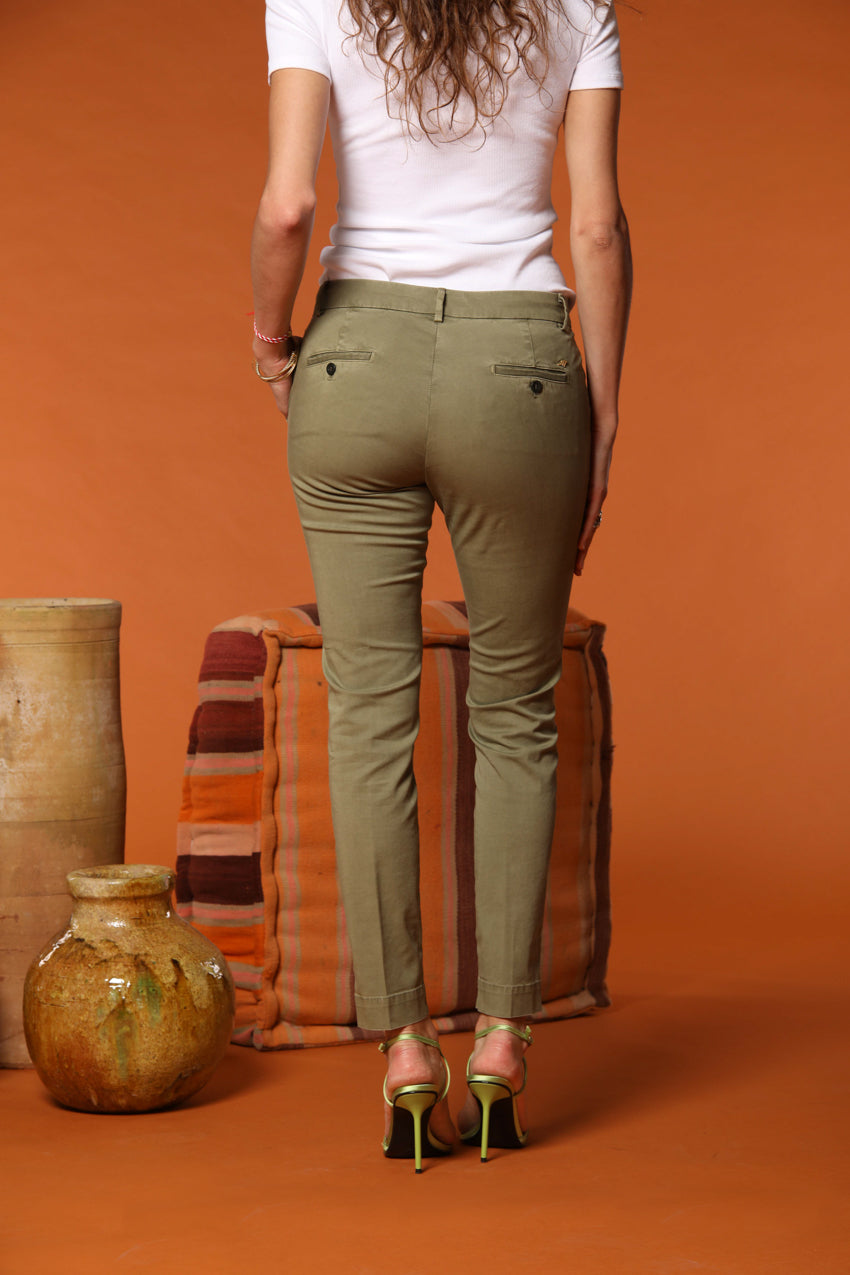 Jaqueline Archivio Pantalon Chino Femme en Gabardine coupe Slim