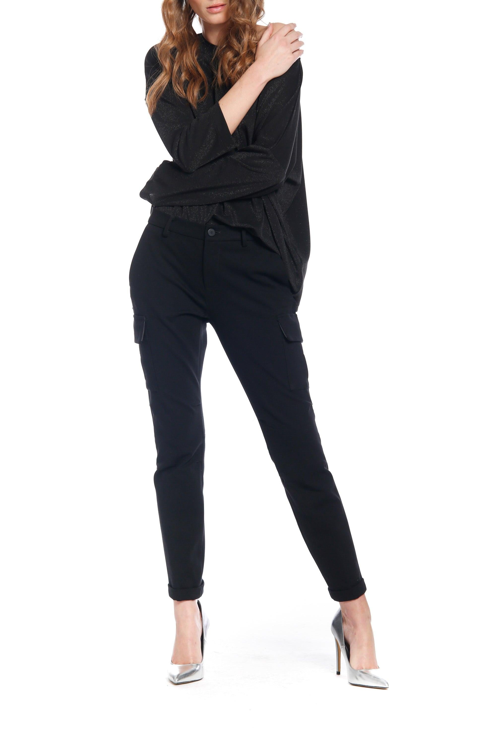 Image 2 de pantalon cargo femme en jersey couleur noir Chile City de Mason's