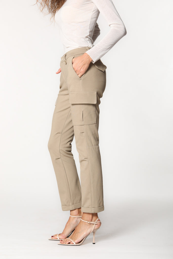 picture 5 of women's Chile City cargo pants in light beige jersey by Mason's 