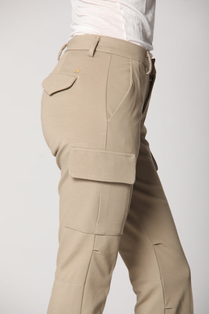 picture 4of women's Chile City cargo pants in light beige jersey by Mason's 