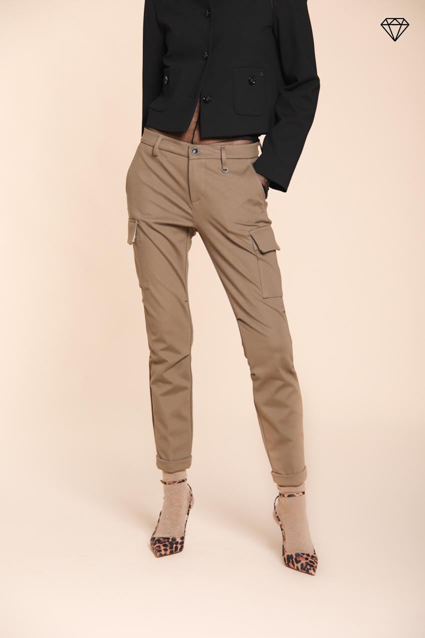 Foto 1 Chile City pantalone cargo donna in jersey tecnico slim fit ①