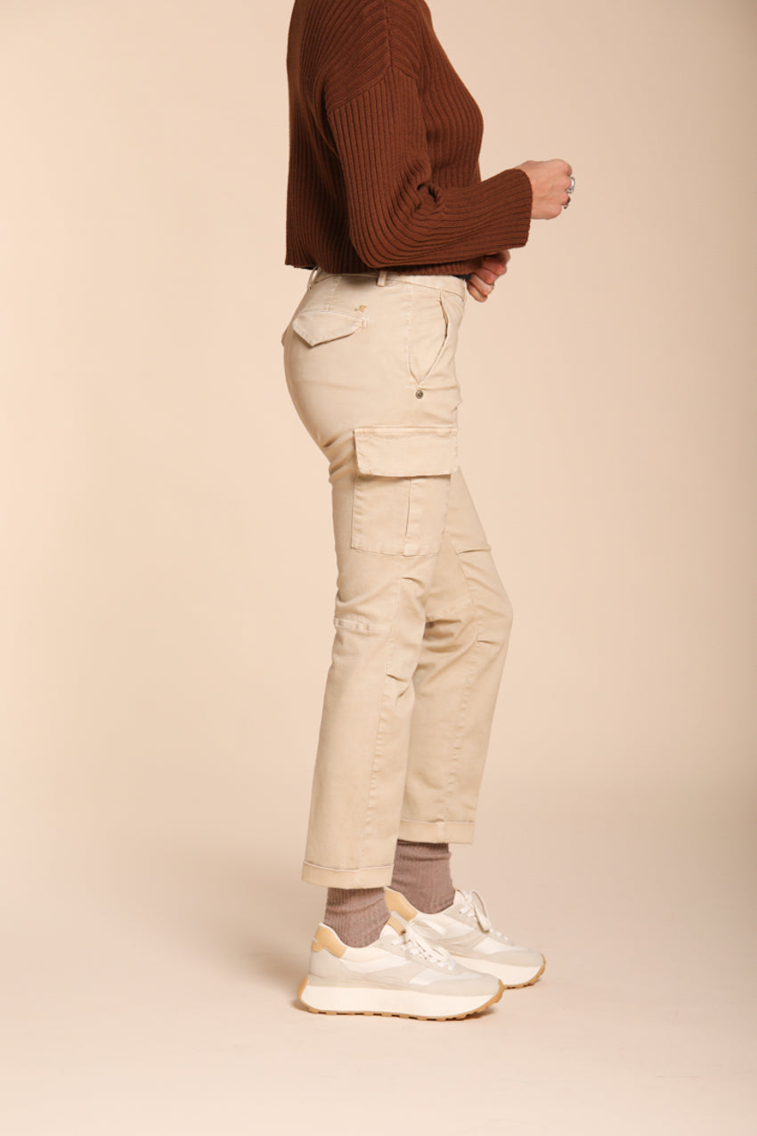 Chile City Damen-Cargohose aus Satin Slim Fit