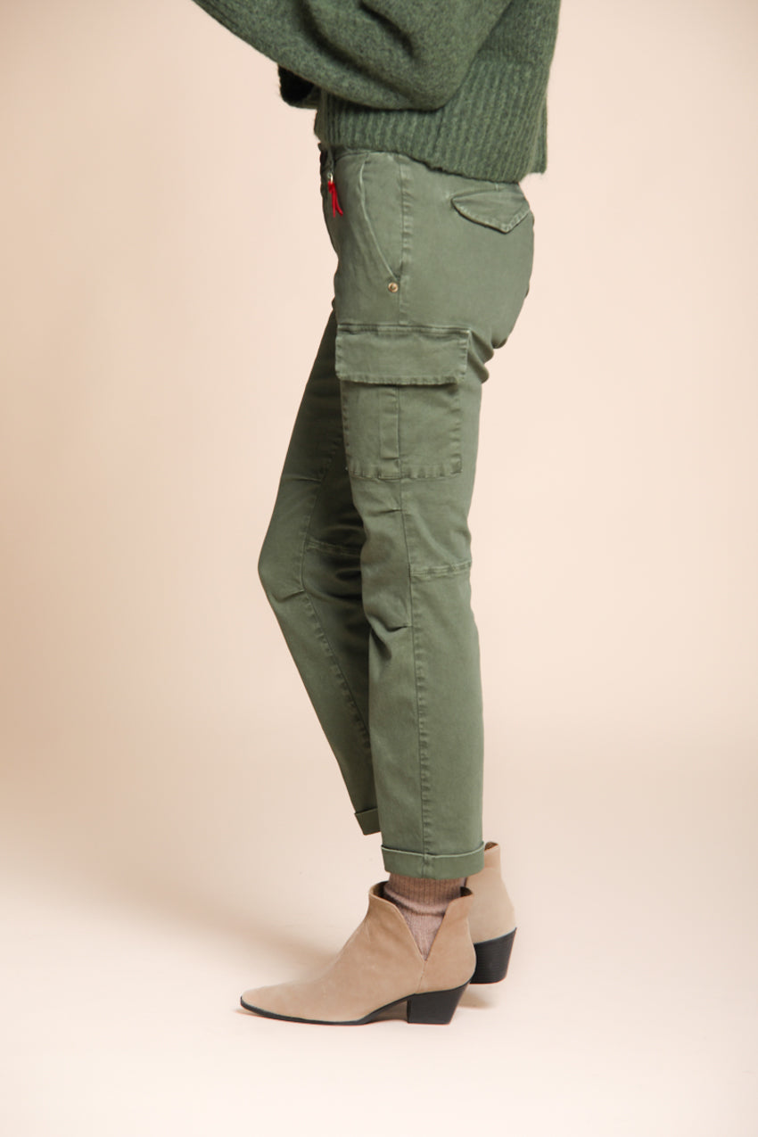 Chile City women’s cargo trousers in satin slim fit