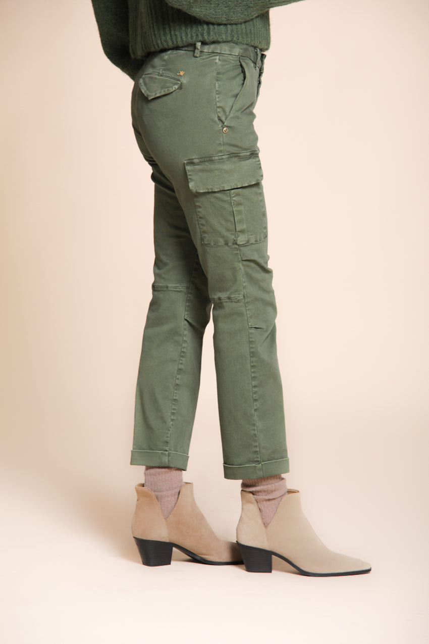 Chile City women’s cargo trousers in satin slim fit