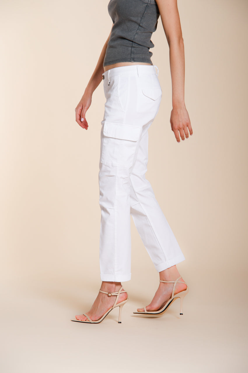 Chile City women's cargo pants in stretch gabardine slim fit