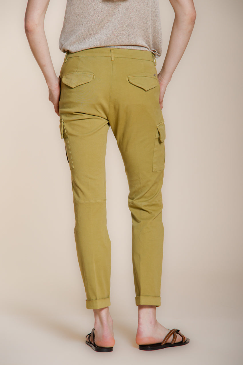 Chile City pantalon cargo femme en gabardine stretch slim fit