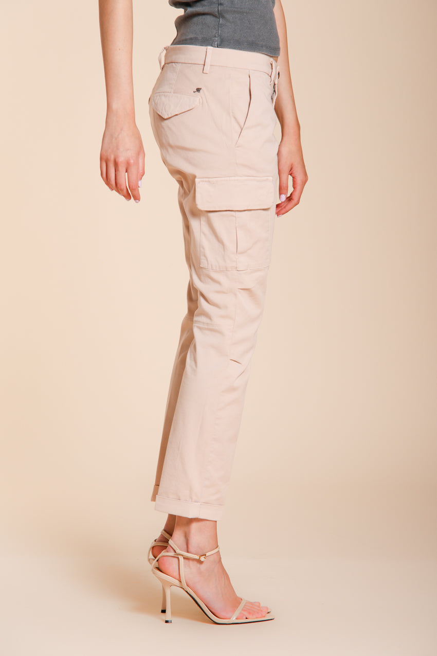 Chile City women's cargo pants in stretch gabardine slim fit