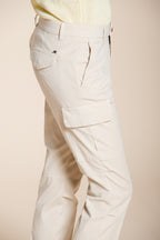 Chile City pantalone cargo donna in gabardina stretch slim fit