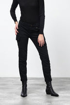 Chile City pantalone cargo donna in raso slim fit