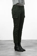 Chile City pantalone cargo donna in raso slim fit