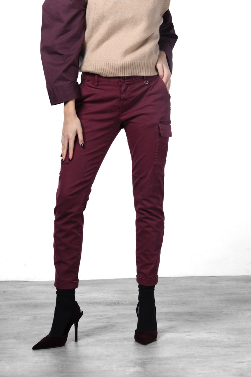 Chile City Damen-Cargohose aus Satin mit slim fit