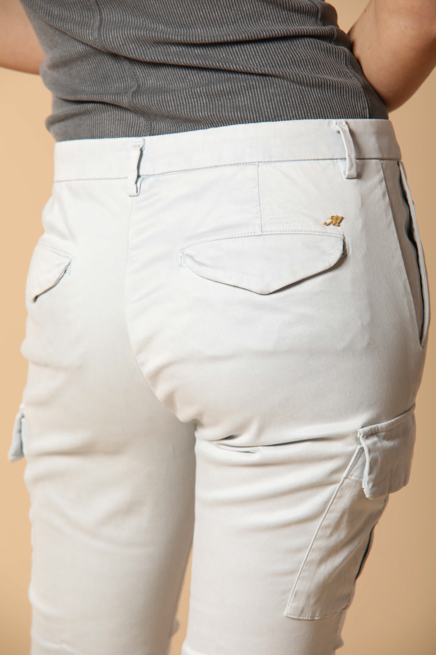 Chile City Pantalon Cargo Femme en Gabardine slim fit