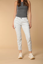 Chile City Pantalon Cargo Femme en Gabardine slim fit