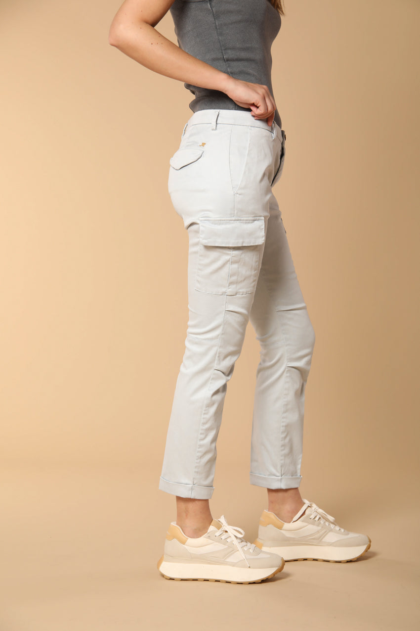 Chile City Pantalon Cargo Femme en Gabardine slim fit