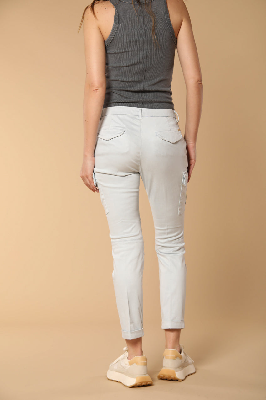 Chile City Pantalon Cargo Femme en Gabardine slim fit