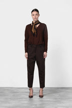 New York O Shape women’s chino pants in technical jersey with carrot fit