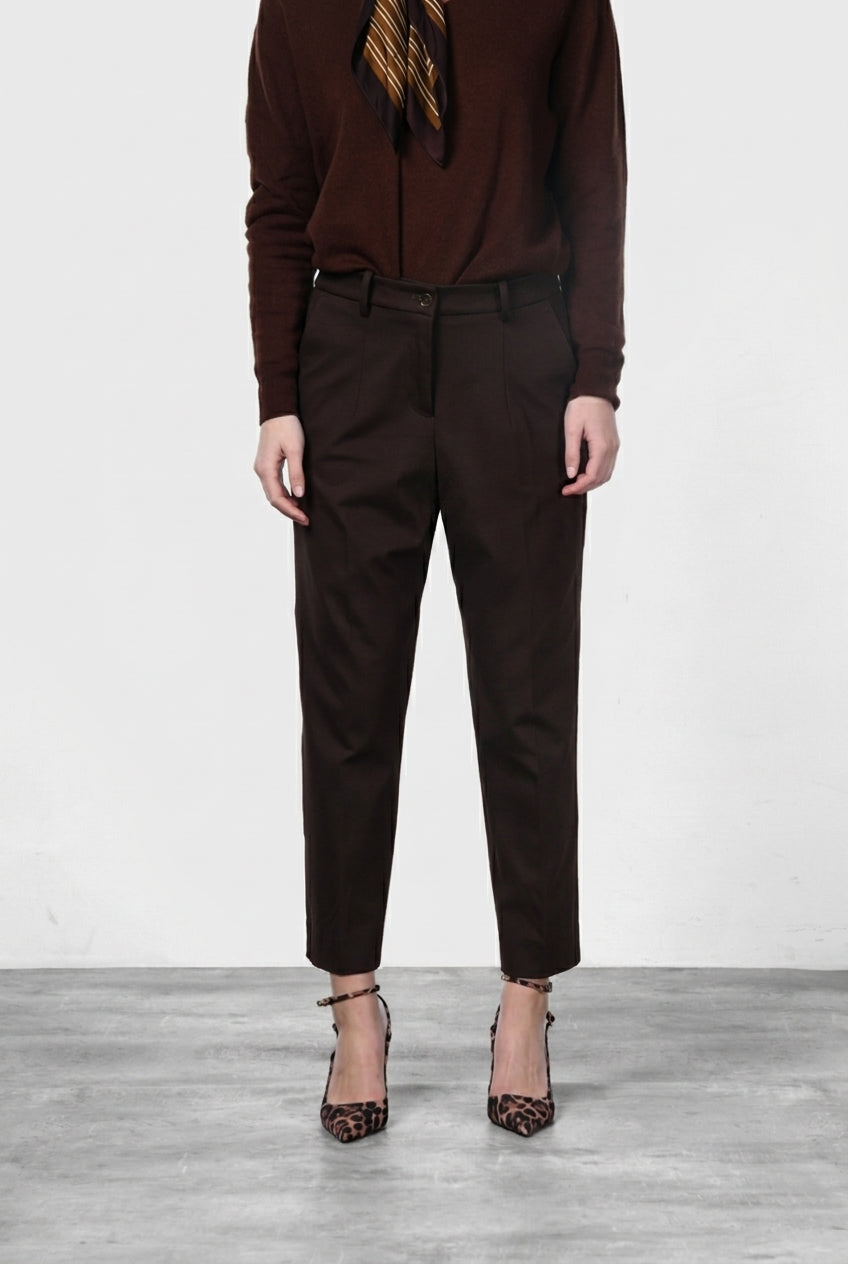 New York O Shape women’s chino pants in technical jersey with carrot fit