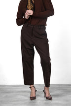 New York O Shape women’s chino pants in technical jersey with carrot fit
