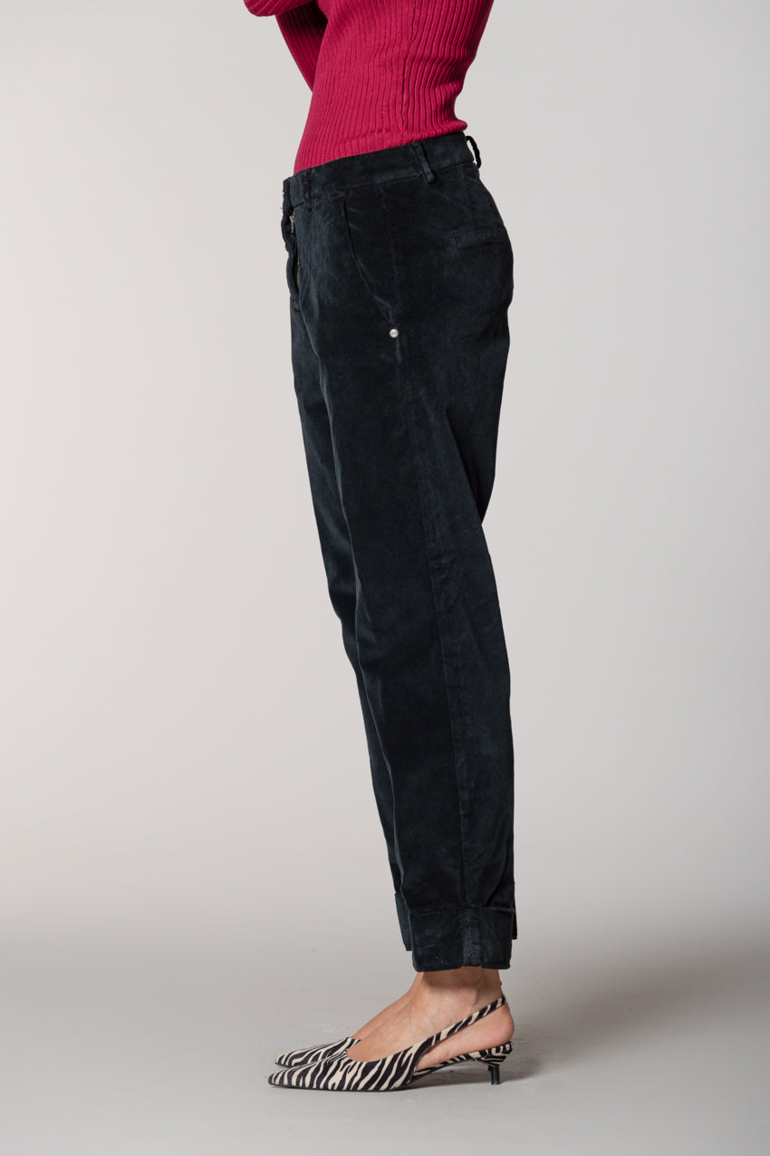 New York Carrot Damen-Chinohose aus Samt carrot fit