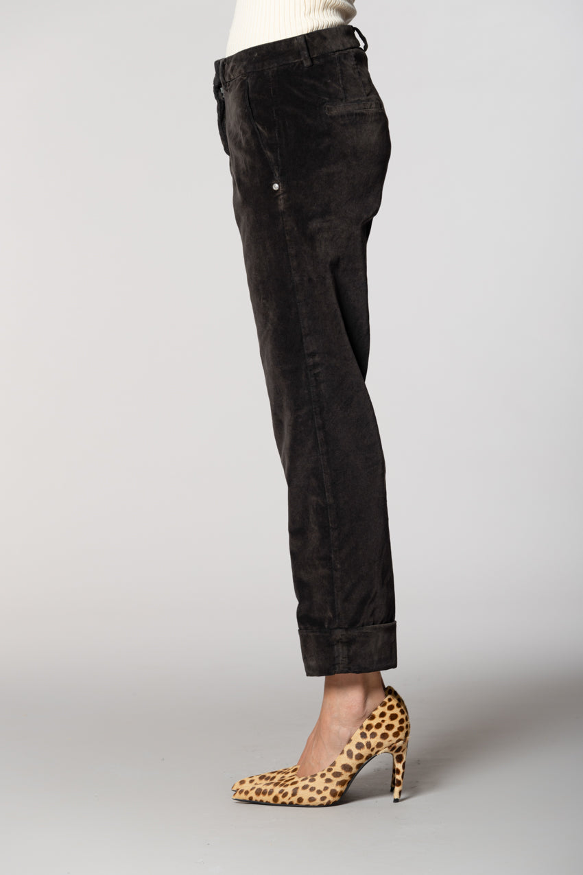 New York Carrot Damen-Chinohose aus Samt carrot fit