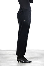 New York Carrot women’s chino trousers in smooth velvet, carrot fit ①