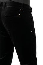 New York Carrot women’s chino trousers in smooth velvet, carrot fit ①