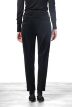 New York Carrot women’s chino trousers in smooth velvet, carrot fit ①